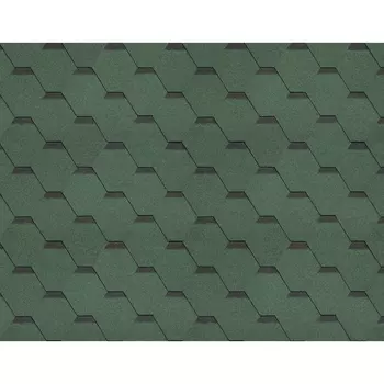 Черепица гибкая Технониколь Shinglas Классик Кадриль нефрит 3 м2