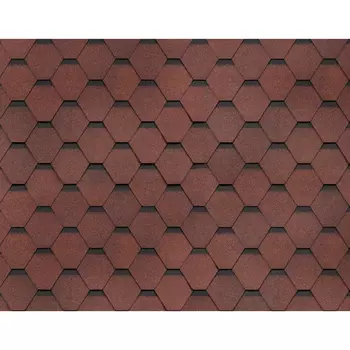 Черепица гибкая Технониколь Shinglas Ультра Самба рубин 3 м2