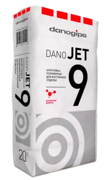 Danogips Dano Jet 9 20 кг, Шпатлевка полимерная (белая)