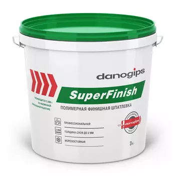 Danogips SuperFinish, 3 л, Шпатлевка готовая финишная