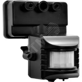 Датчик движения ИК настенный 1200w 120 градусов 12 м IP44 черный