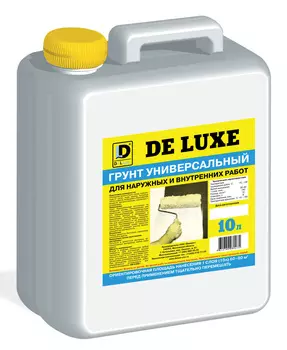De Luxe, 10 л, Грунтовка универсальная латексная