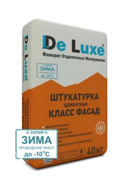 De Luxe Фасад Зима, 40 кг, Штукатурка цементная