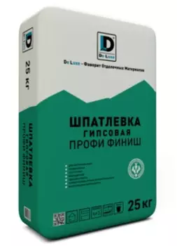 De Luxe Профи Финиш 25 кг, Шпатлевка гипсовая финишная (белая)