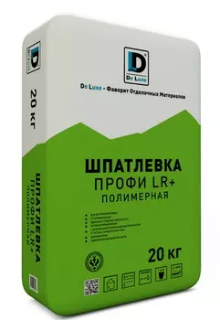 De Luxe Профи LR+ 20 кг, Шпатлевка полимерная финишная (белая)