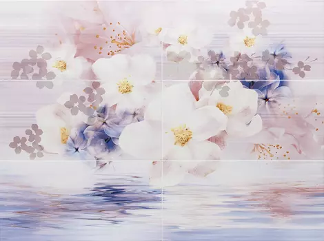 Декор для плитки Alma Ceramica Акварель PWU09AKQ1 панно разноцветное 74.7х100 см