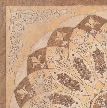 Декор керамический Kerama Marazzi Монтаньоне бежевый лаппатированный розона 402х402 мм