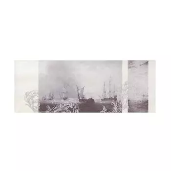 Декор керамический Kerama Marazzi Ньюпорт Корабли фиолетовый 150х400 мм