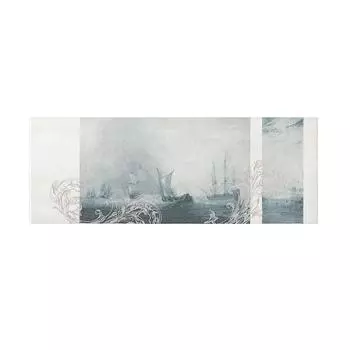 Декор керамический Kerama Marazzi Ньюпорт Корабли зеленый 150х400 мм