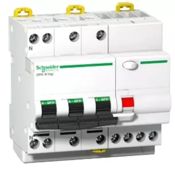 Дифференциальный автомат Schneider Electric Acti 9 DPN N VIGI 4P 6КА 32A C 30МA AC A9D31732