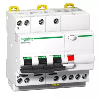 Дифференциальный автоматический выключатель Schneider Electric DPN N Vigi 4P 6кА 25 A 30мА AC