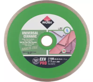 Диск алмазный по керамике Rubi BL-С180 180х22.2х1.7 мм