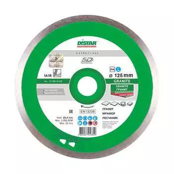 Distar Гранит, 125х1.3 мм, Диск алмазный сплошной