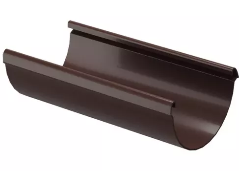 Docke Lux 141/100 мм, 3 м, Желоб водосточный ПВХ шоколад