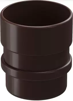 Docke Lux, 141/100 мм, Соединитель водосточной трубы ПВХ шоколад