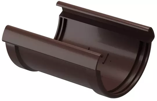 Docke Lux 141/100 мм, соединитель желоба ПВХ шоколад