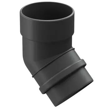Docke Lux 45 141/100 мм, Колено трубы ПВХ (графит)