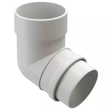 Docke Lux 72 141/100 мм, Колено трубы ПВХ (пломбир)