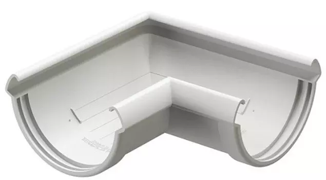 Docke Lux 90 пломбир, 141/100 мм, Угол желоба универсальный