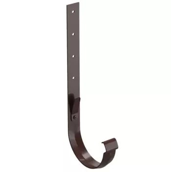 Docke Lux шоколад 141/100 мм,, Кронштейн желоба металлический длинный