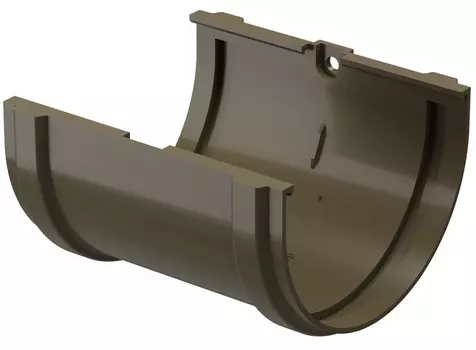 Docke Premium 120/80 мм, соединитель желоба ПВХ каштан