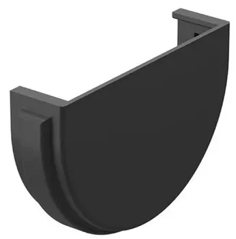 Docke Premium 120/85 мм, Заглушка желоба с уплотнителем ПВХ графит