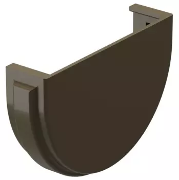 Docke Premium 120/85 мм, Заглушка желоба с уплотнителем ПВХ каштан