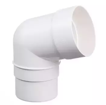 Docke Premium 45 RAL 8017 120/85 мм, Колено трубы ПВХ (пломбир)