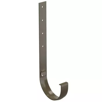 Docke Premium каштан 120/85 мм,, Кронштейн желоба металлический длинный