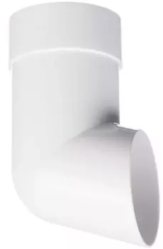 Docke Premium RAL 9003, 120/85 мм, Отвод водосточной трубы пломбир