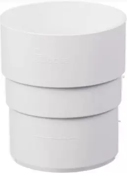 Docke Premium RAL 9003, 120/85 мм, Соединитель водосточной трубы ПВХ пломбир