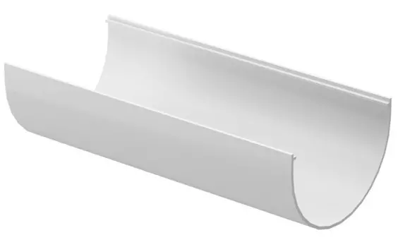 Docke Standard 120/80 мм, 2 м, Желоб водосточный ПВХ белый