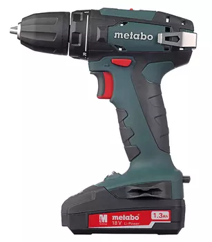 Дрель-шуруповерт аккумуляторная Metabo BS 18 В 602207550 18В 2х1.3Ач Li-Ion