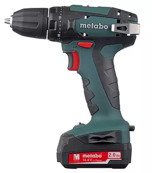 Дрель-шуруповерт аккумуляторная Metabo BS 602206880 14.4В 2х2Ач Li-Ion с набором оснастки