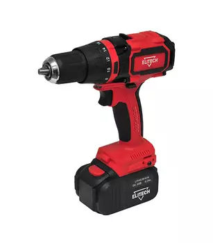 Дрель-шуруповерт аккумуляторная ударная Elitech ДА 18УБЛ2 18В 2х4Ач Li-Ion