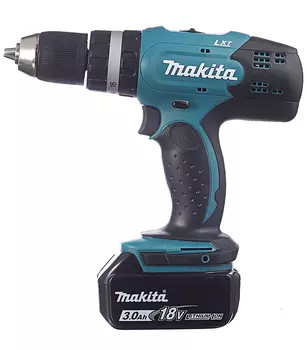 Дрель-шуруповерт аккумуляторная ударная Makita DHP 453 RFE 18В 2х3Ач Li-Ion