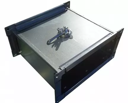 Дроссель-клапан 400х250 мм, для прямоугольных воздуховодов оцинкованный