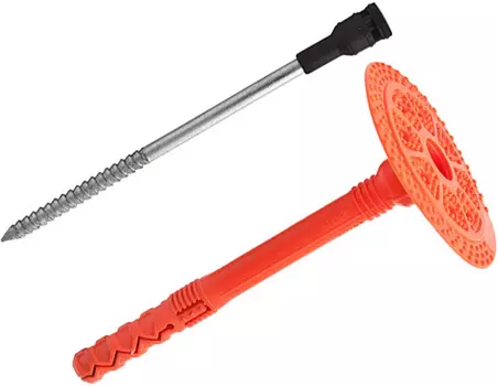 Дюбель изоляционный с металлическим гвоздем и термоголовкой 10х220 мм 200 шт