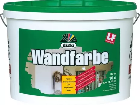 Dufa Wandfarbe 5 л, Краска интерьерная дисперсионная (белая)