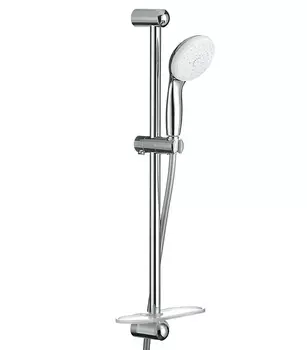 Душевой гарнитур Grohe Tempsta New 27927001 со стойкой 600мм с лейкой D100 мм 3F и мыльницей