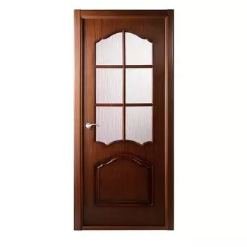 Дверь межкомнатная Belwooddoors Каролина орех стекло кора дуба с деревянной рамкой 2000х700 мм