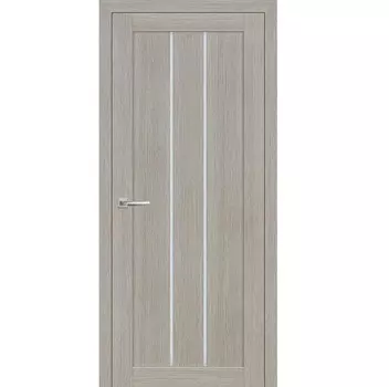 Дверь межкомнатная Мариам Техно 602-3D экошпон светло-серое стекло белый сатинат 2000х600 мм
