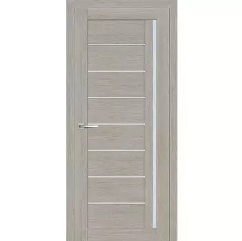Дверь межкомнатная Мариам Техно 641-3D экошпон светло-серое стекло белый сатинат 2000х800 мм