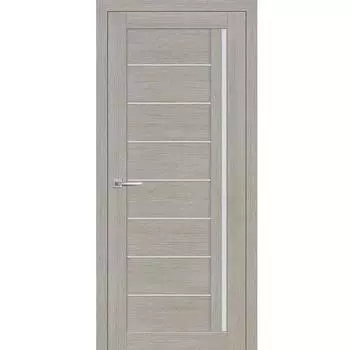 Дверь межкомнатная Мариам Техно 641-3D экошпон светло-серое стекло белый сатинат 2000х900 мм