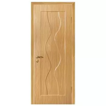 Дверь межкомнатная Мариам Вираж ПВХ Миланский орех глухое 2000х800 мм