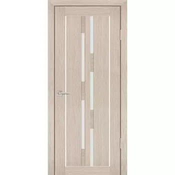 Дверь межкомнатная Profilo Porte PS-33 экошпон Каппучино мелинга стекло белый сатинат 2000х800 мм