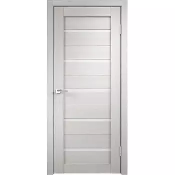 Дверь межкомнатная Velldoris Duplex экошпон Дуб белый со стеклом мателюкс 2000х600 мм