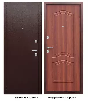 Дверь входная Dominanta левая медный антик - рустикальный дуб 960х2050 мм