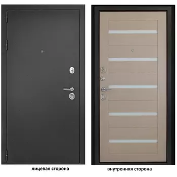 Дверь входная Дверной континент Гарант 1 царга левая антик серебристый - капучино 860х2050 мм