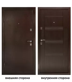 Дверь входная Дверной континент Комфорт левая медный антик - венге 960х2050 мм